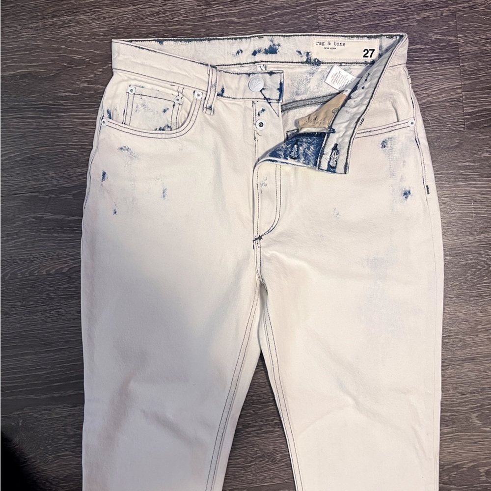 Rag & Bone Nina High Rise Cigarette jeans - Half moon/white denim